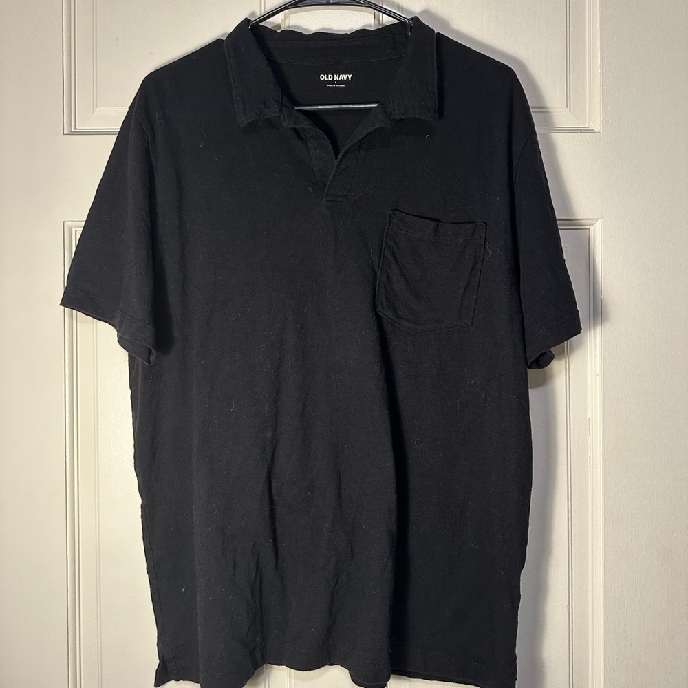 Old Navy Black Polo Shirt